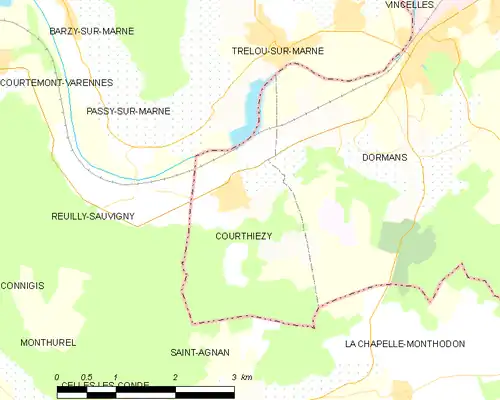 Detailkaart van de gemeente