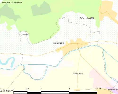 Detailkaart van de gemeente