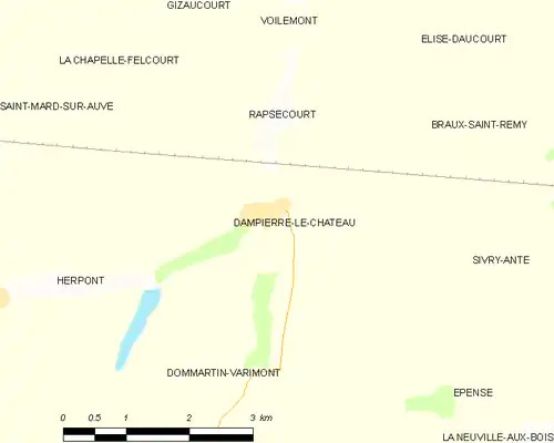 Detailkaart van de gemeente