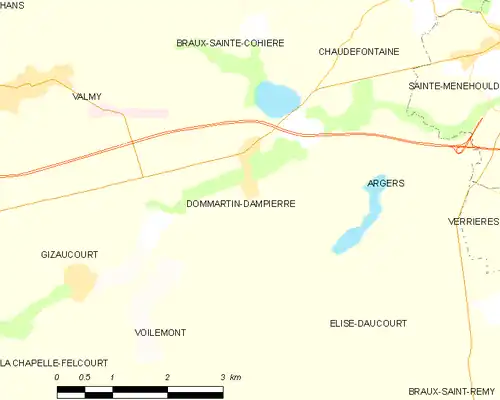 Detailkaart van de gemeente