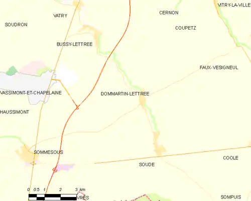 Detailkaart van de gemeente