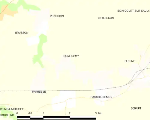 Detailkaart van de gemeente