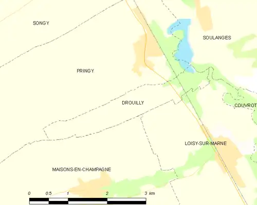 Detailkaart van de gemeente