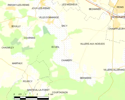 Detailkaart van de gemeente