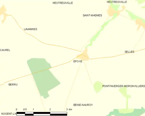 Detailkaart van de gemeente