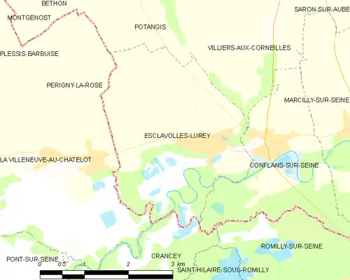 Detailkaart van de gemeente