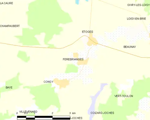 Detailkaart van de gemeente