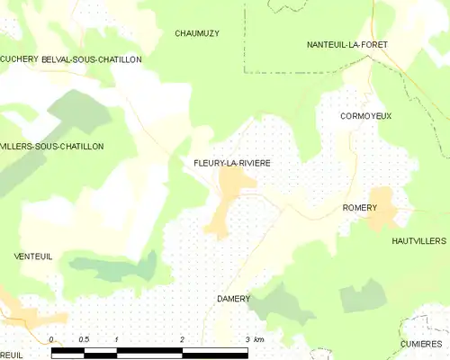 Detailkaart van de gemeente