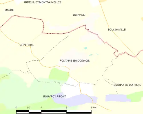 Detailkaart van de gemeente