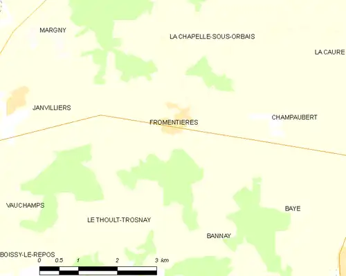 Detailkaart van de gemeente