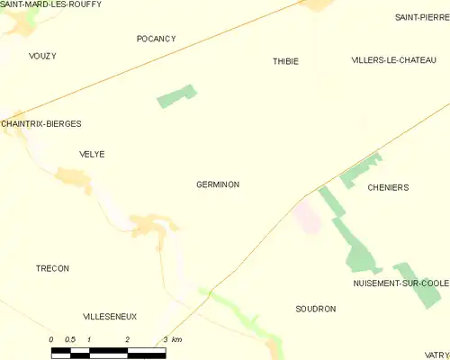 Detailkaart van de gemeente