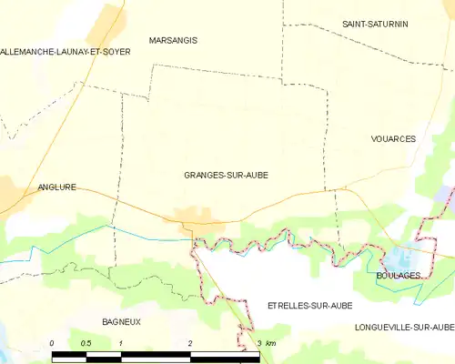 Detailkaart van de gemeente
