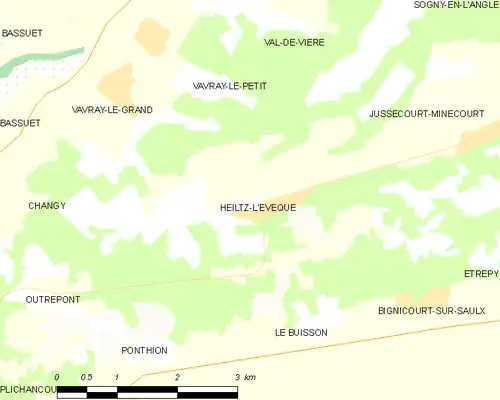 Detailkaart van de gemeente