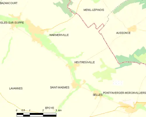 Detailkaart van de gemeente