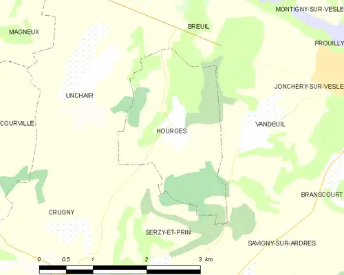 Detailkaart van de gemeente