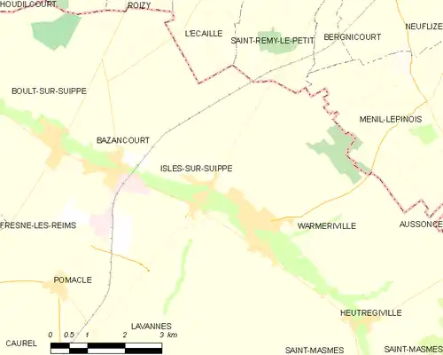 Detailkaart van de gemeente