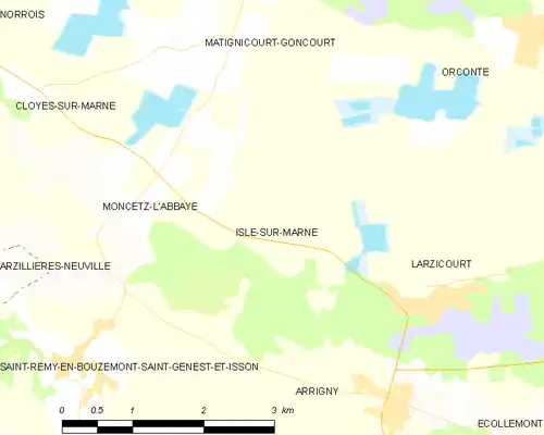 Detailkaart van de gemeente