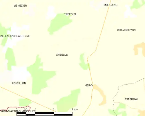 Detailkaart van de gemeente