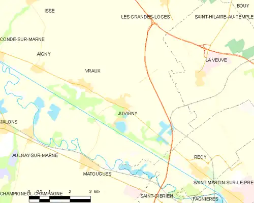 Detailkaart van de gemeente