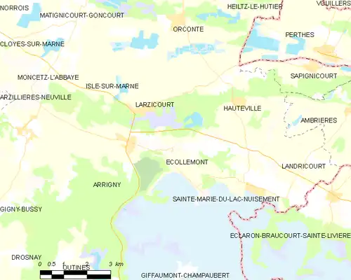 Detailkaart van de gemeente