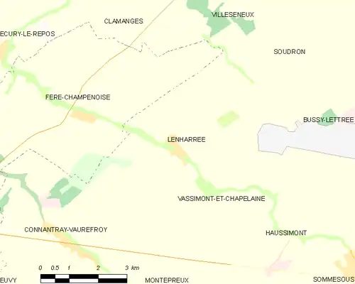 Detailkaart van de gemeente