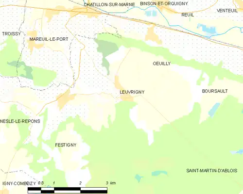 Detailkaart van de gemeente