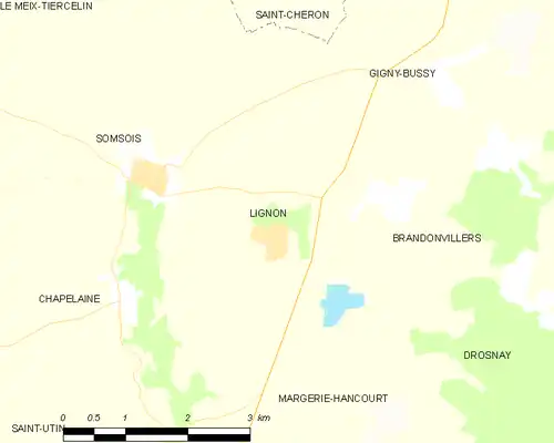 Detailkaart van de gemeente