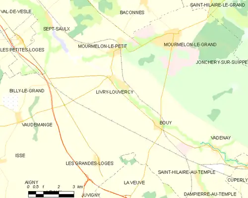 Detailkaart van de gemeente