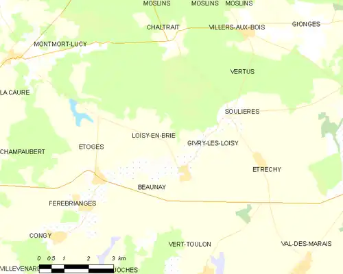 Detailkaart van de gemeente