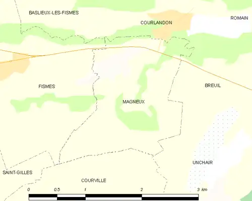 Detailkaart van de gemeente