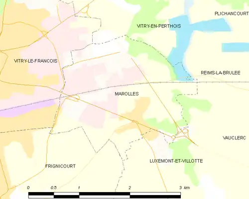 Detailkaart van de gemeente
