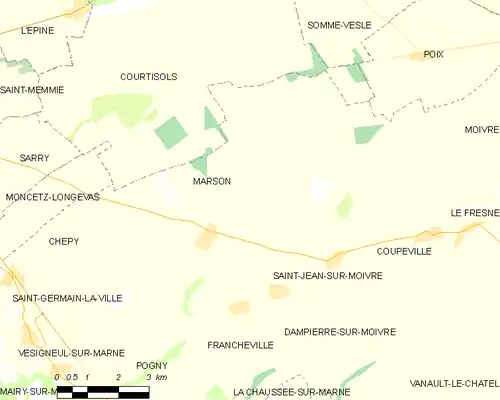 Detailkaart van de gemeente