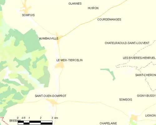 Detailkaart van de gemeente