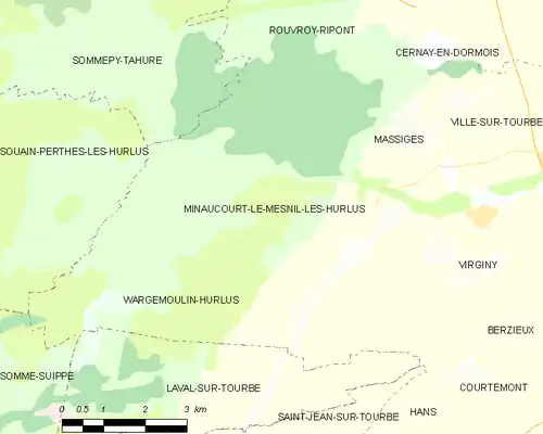 Detailkaart van de gemeente