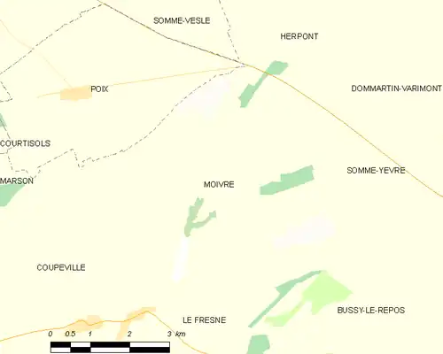 Detailkaart van de gemeente