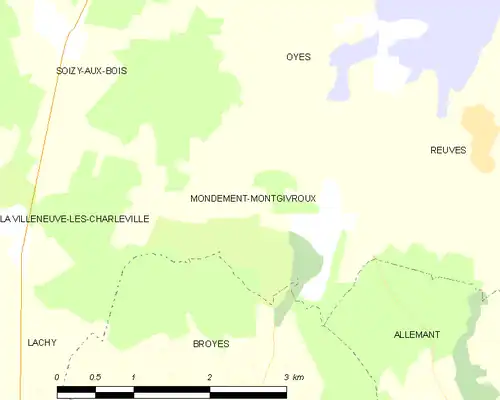 Detailkaart van de gemeente