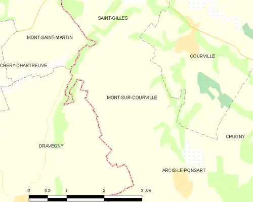 Detailkaart van de gemeente