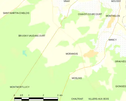 Detailkaart van de gemeente