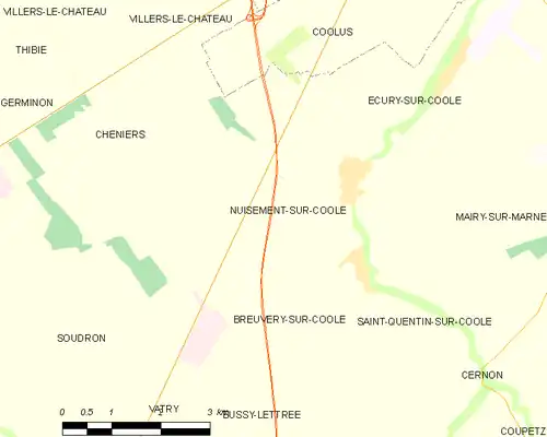 Detailkaart van de gemeente