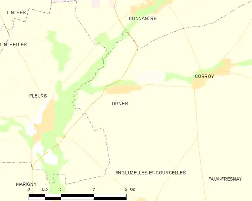 Detailkaart van de gemeente