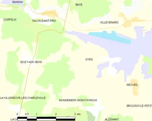 Detailkaart van de gemeente