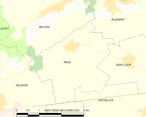 Detailkaart van de gemeente
