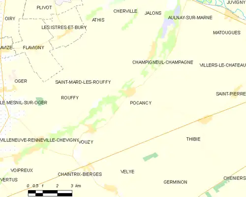 Detailkaart van de gemeente