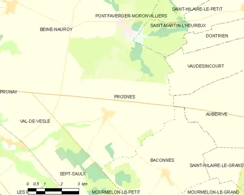 Detailkaart van de gemeente