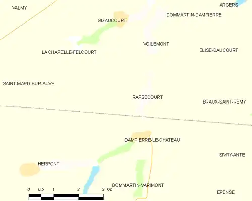 Detailkaart van de gemeente