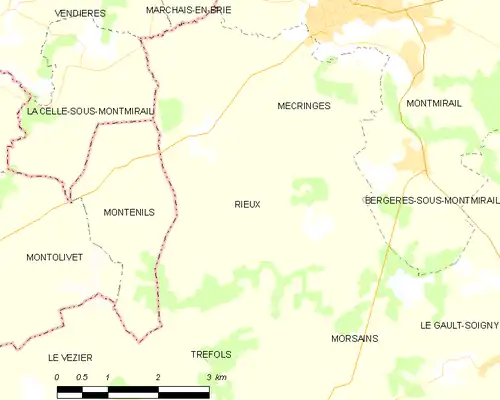 Detailkaart van de gemeente