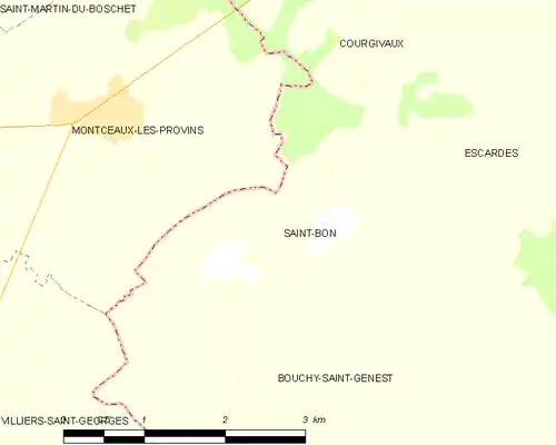 Detailkaart van de gemeente