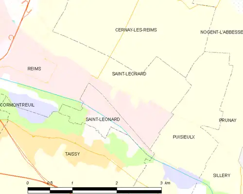 Detailkaart van de gemeente