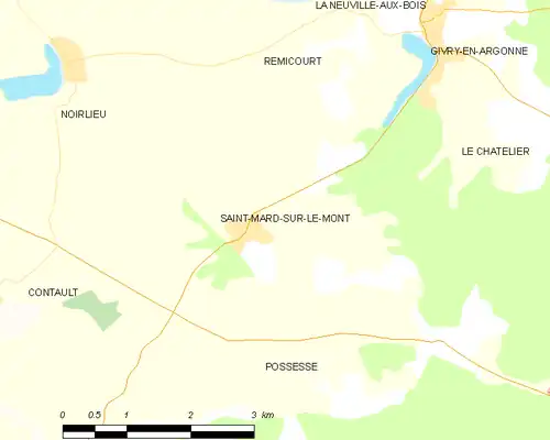 Detailkaart van de gemeente