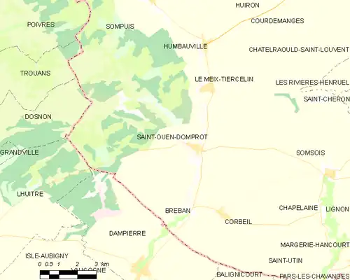 Detailkaart van de gemeente